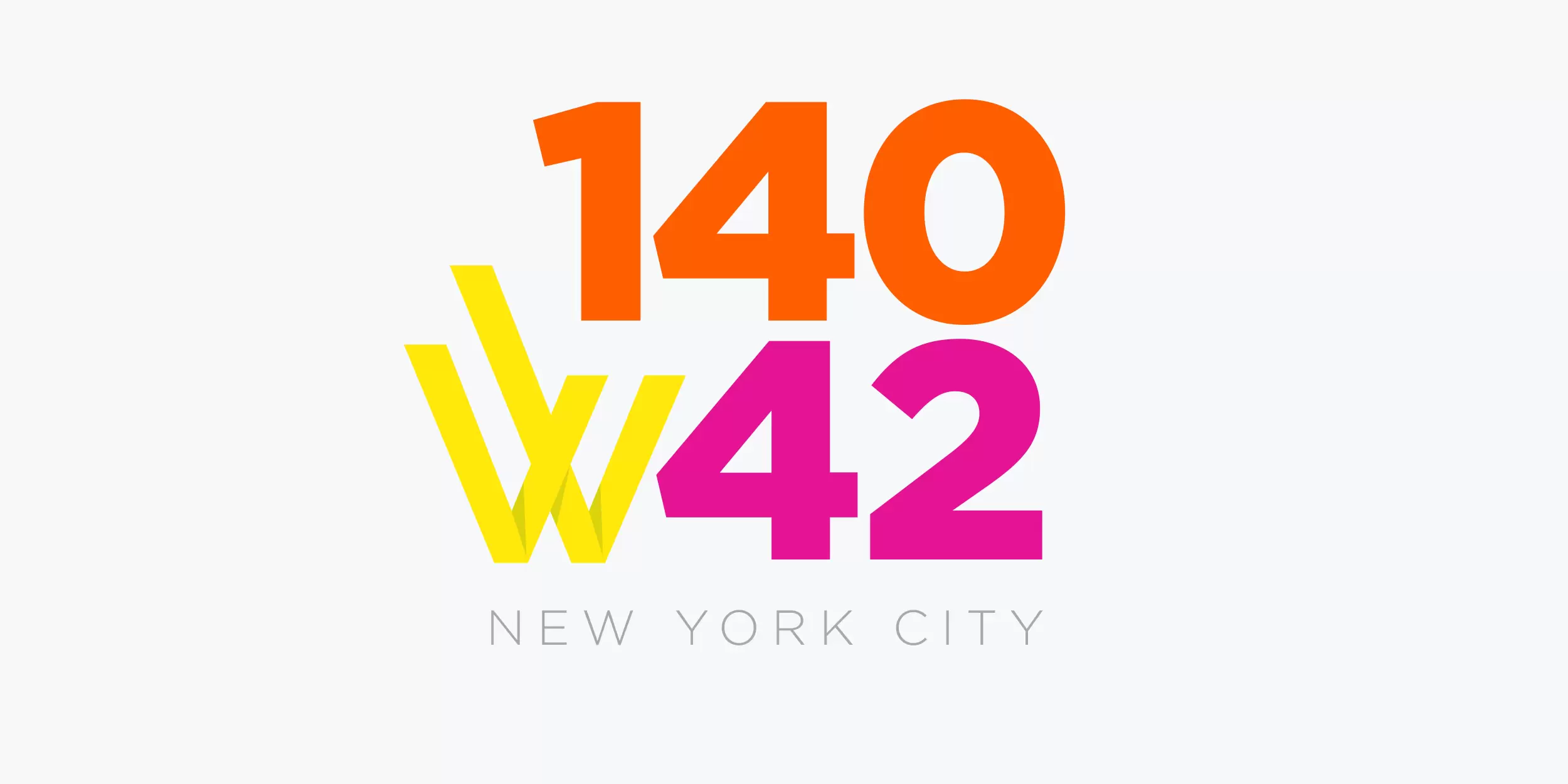 Colorful logo with numbers 140 and 42 in orange, yellow, and pink.