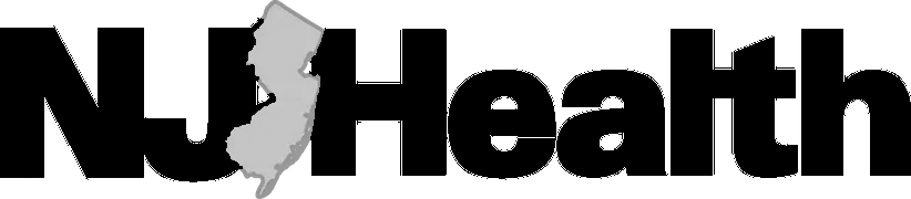 New Jersey Health logo with a silhouette of the state.