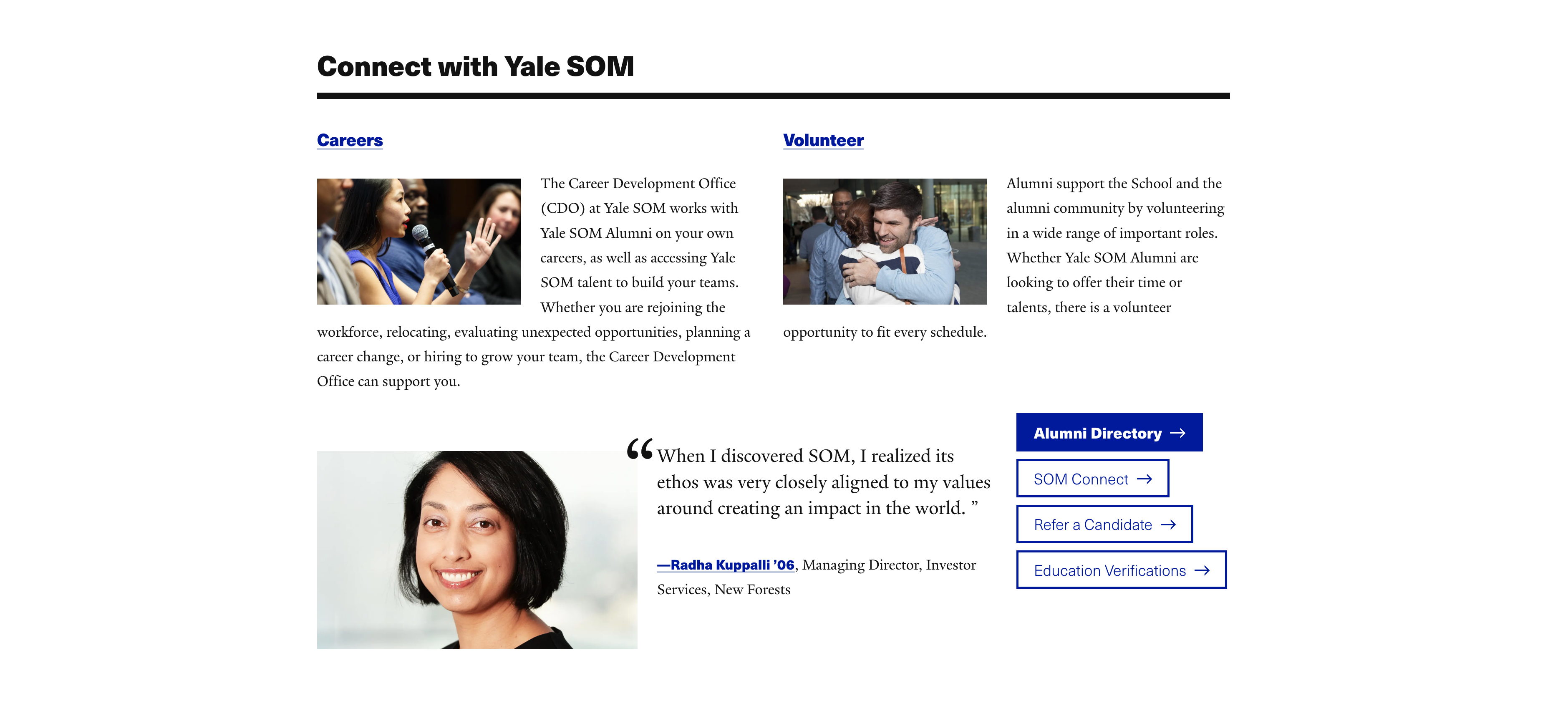 A webpage layout showing article excerpts with a headshot photo in the corner.