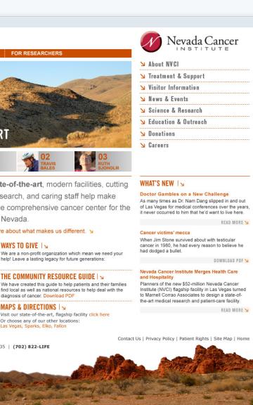 Tourism website displaying desert landscapes with mountains and red rock formations