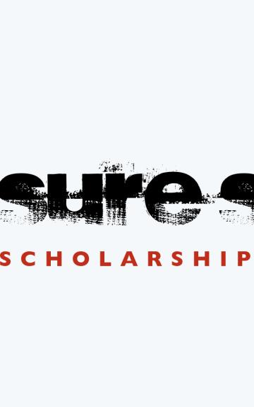 Sure Shot Scholarships logo with red and yellow flame graphic