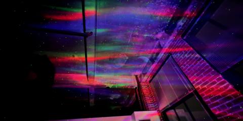 light effects on a ceiling