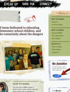 Website detail closeup